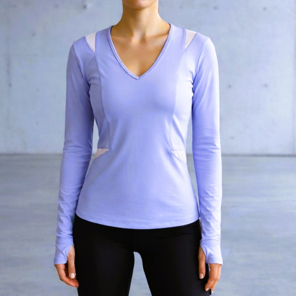 Nwt Lucky In Love Purple Long Sleeve Tee Shirt top S Small